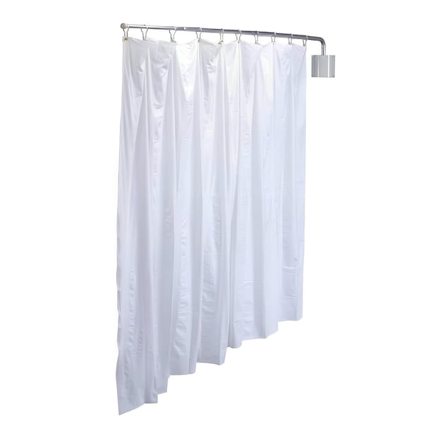 Antimicrobial Wall Mount Privacy Screen, 90in x 72in, White